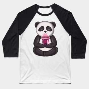 Funny Panda Bubble Tea Baseball T-Shirt